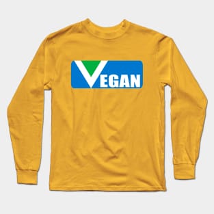 Vegan word and the official Vegan Flag Long Sleeve T-Shirt